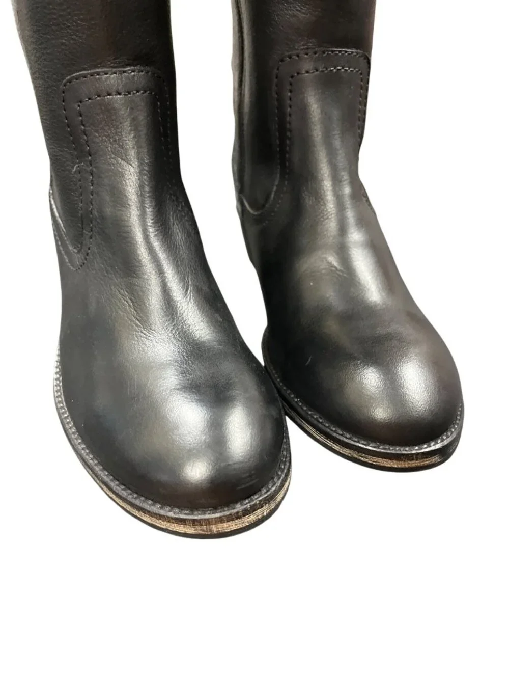 Seychelles wms black leather below knee equestrian riding boots sz 6 SKU 10-676